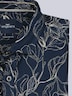Herren Hemd gemustert mit Brusttasche , Marineblau