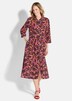 GOLDNER Jurk met print Jurk met overhemdkraag van pure viscose