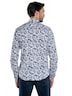Herren Langarm-Hemd gemustert , Oliv