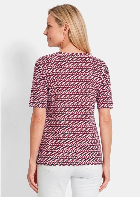 Viscose shirt met spannende 3D-print