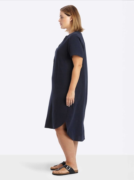 Kleid Kurzarm Ohne Kragen