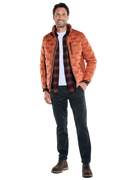 Herren Steppjacke , Rostorange