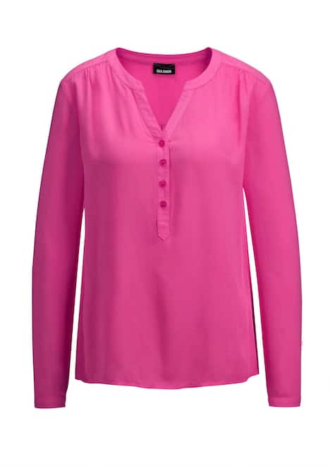 Elegante Viskosebluse mit V-Ausschnitt