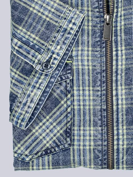 engbers Herren Kurzarm-Hemd kariert , Indigoblau