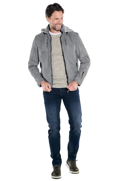 engbers Herren Lederjacke , Hellblau