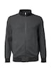 Strukturierte Sweatshirtjacke mit Stehkragen