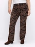 Hose Samthose mit Paisley-Print, in Bootcut-Form Elastische Einsätze
