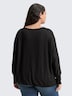 Loose Fit Langarmshirt mit Glitzer-Effekt