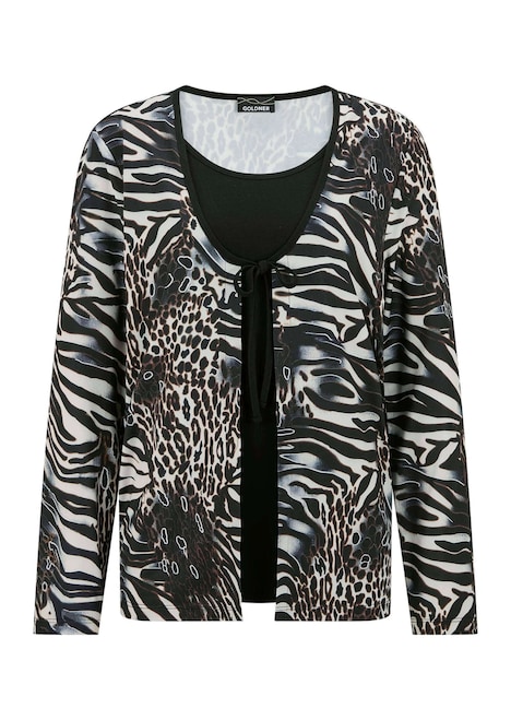 2-in-1-shirt met dierenprint