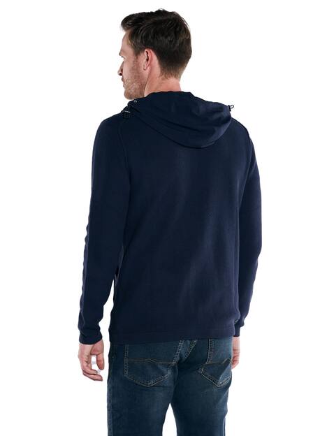 engbers Herren Strickjacke mit Kapuze , Saphirblau