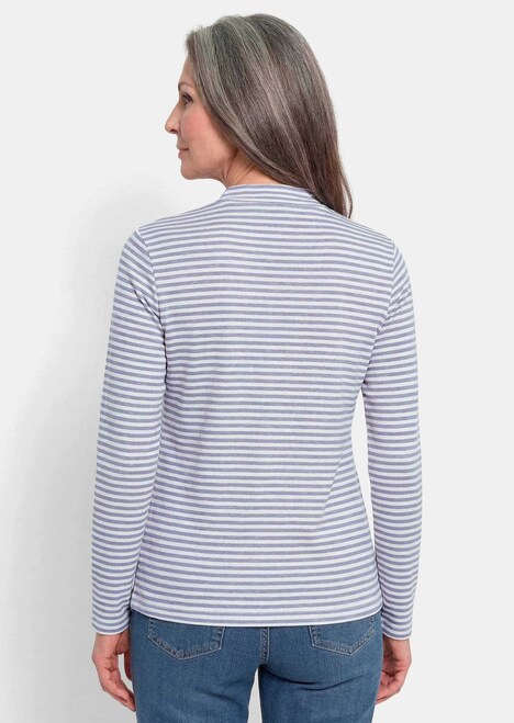 Ringelshirt mit Stehkragen