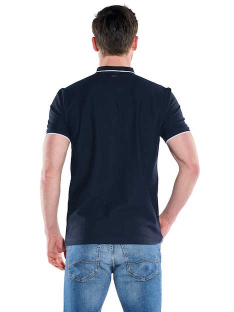 Herren Poloshirt , Saphirblau