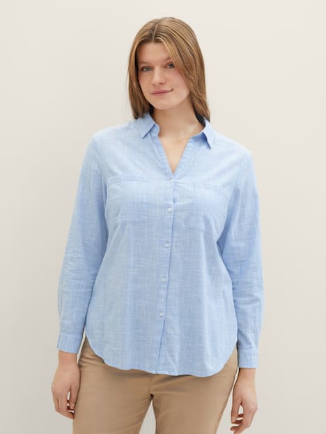 Tom Tailor Women PLUS Blusen & Shirts Plus Size - Bluse mit Brusttaschen