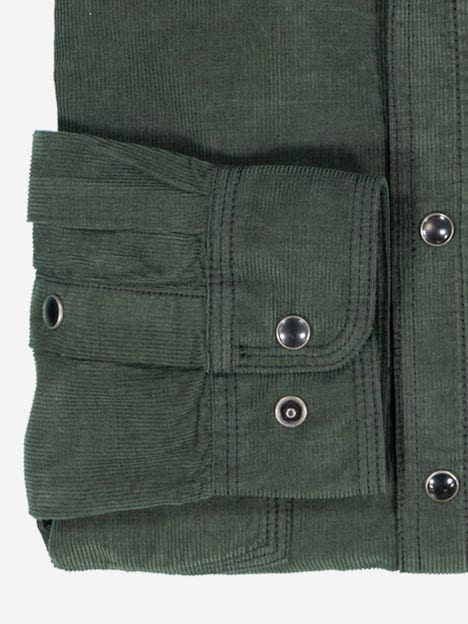 engbers Herren Langarm-Hemd uni , Dunkelgruen