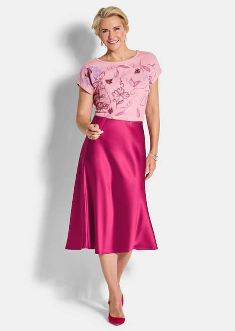 Eleganter Midirock mit Schlupfbund