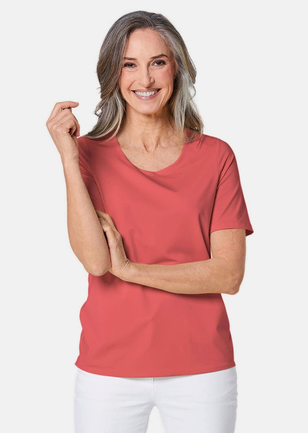 Verzorgd shirt van vormvast materiaal