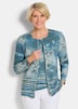 Jerseyjacke mit floralem Streifenmuster