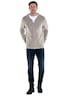engbers Herren Strickjacke mit Kapuze , Silbergrau