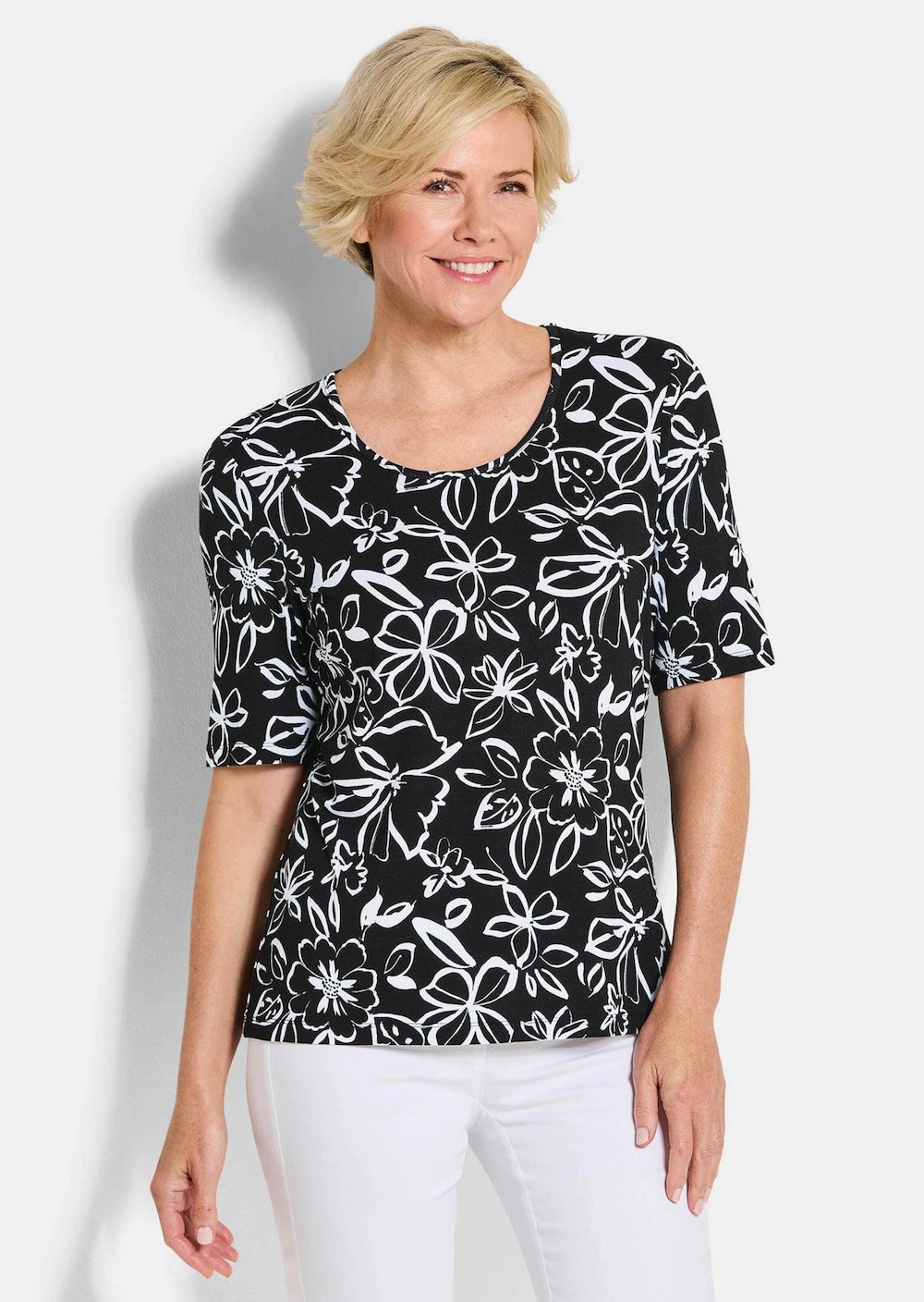 Cityshirt mit floralem Design