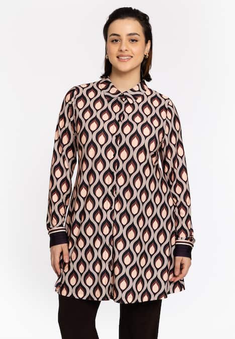 Bluse mit Druck