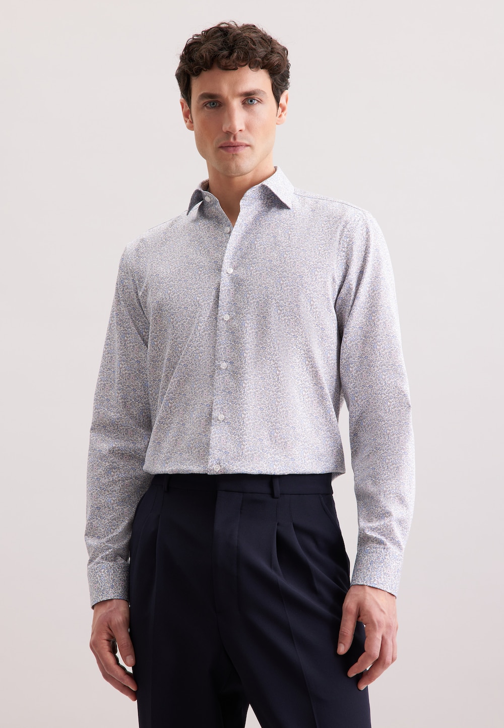 Herren Business Hemd - Geblümt