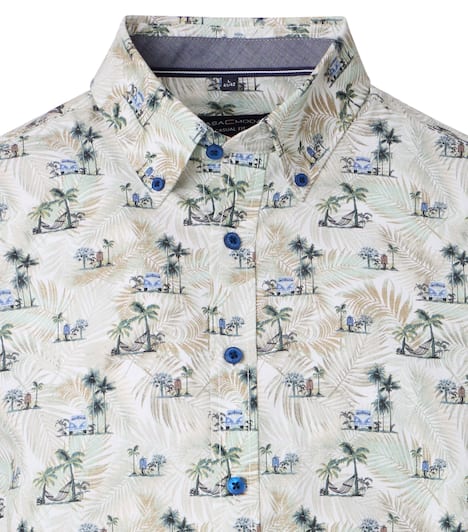 Freizeithemd Kurzarm Print Casual Fit