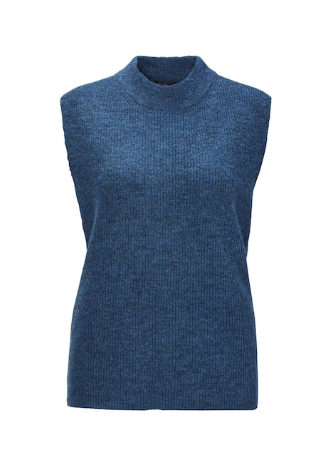 Edler Rippstrick Pullunder, Stehkragen