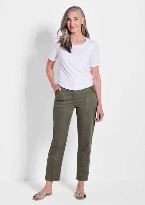 Grüne, konische Hose SARA, sportiv