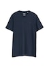 Baumwoll-T-Shirt mit Logo-Print und V-Neck