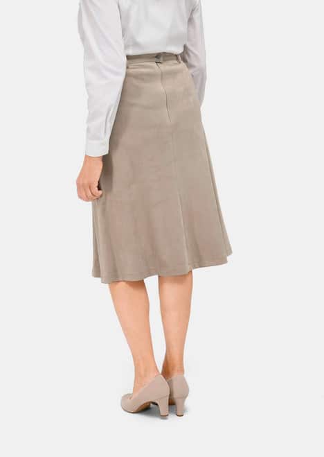 bequemer Rock in Velourslederoptik