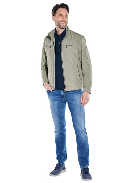 Herren Sportive Jacke mit dezentem Glanz , Khaki