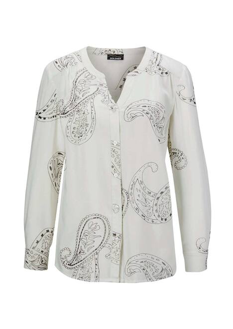 GOLDNER Blouse Blouse met glinsterend paisleypatroon