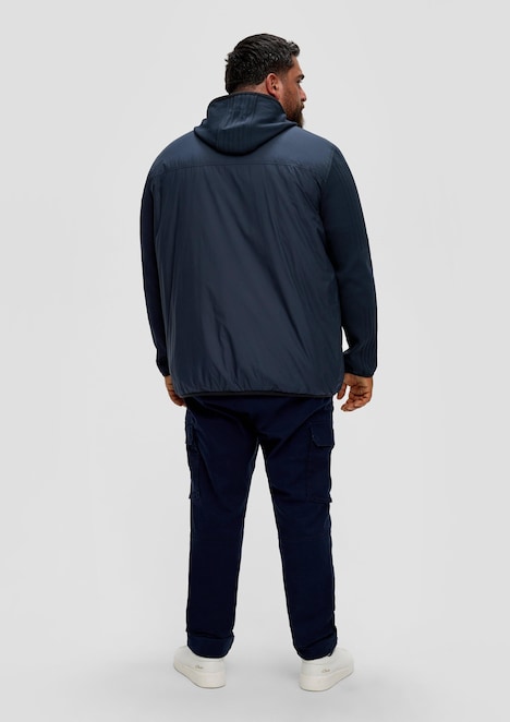 Kapuzenjacke im Fabricmix