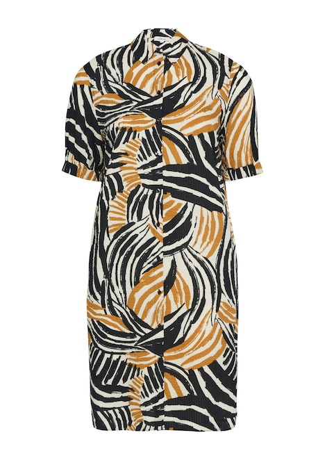 Strukturiertes Hemdblusenkleid
