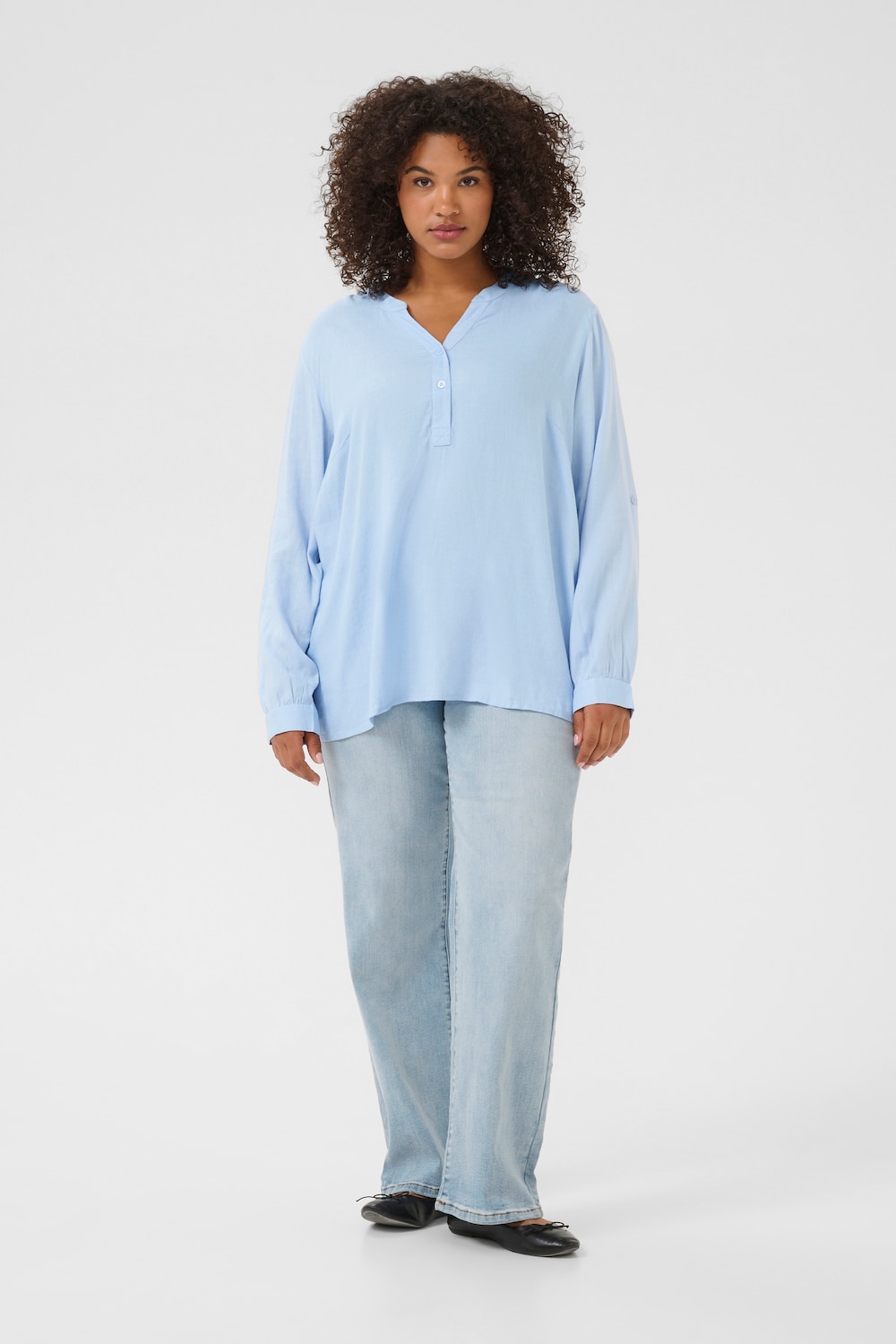 Langarm-Bluse Regular fit