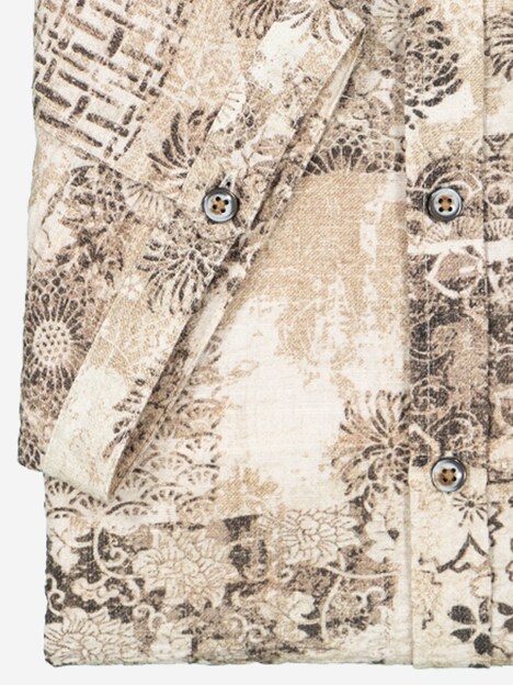 Herren Kurzarm-Hemd regular , Braun