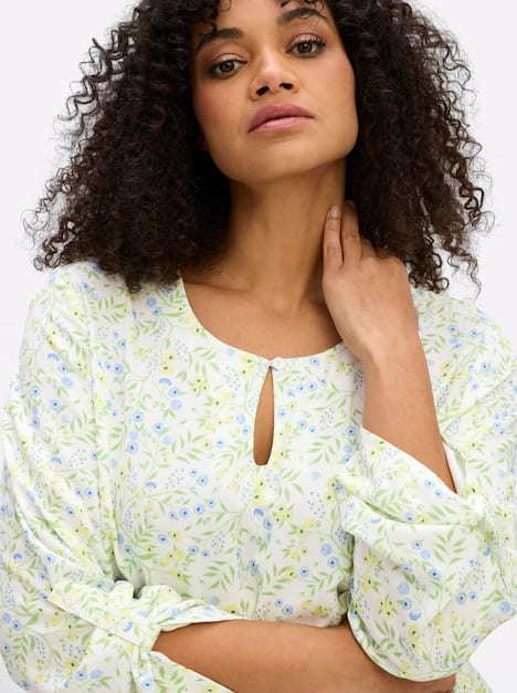 Tunika Langarm Ohne Kragen