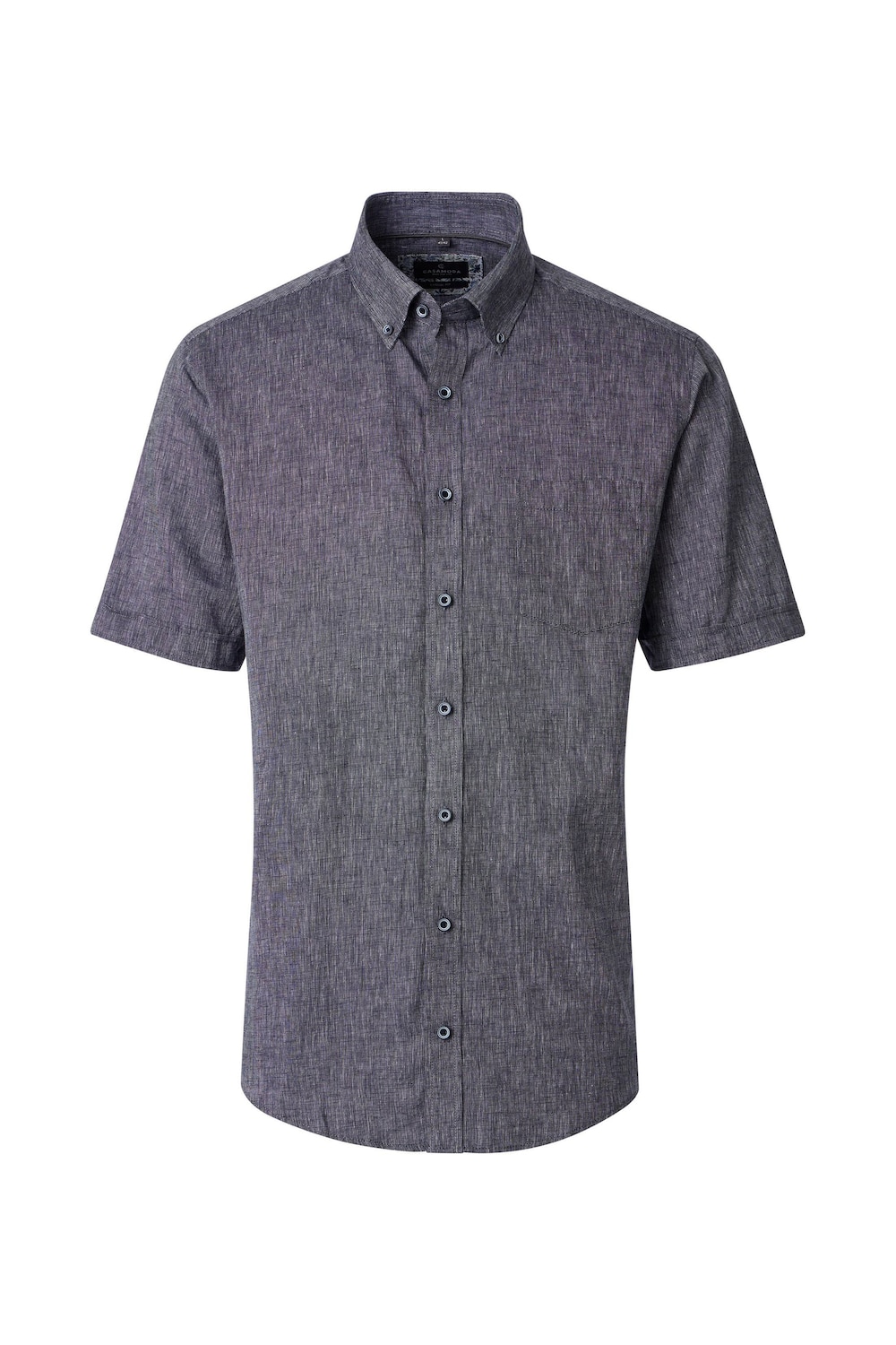 Leinenhemd kurzarm uni Casual Fit