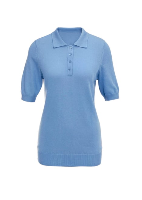 Kurzarm Strickpullover mit adrettem Kragen