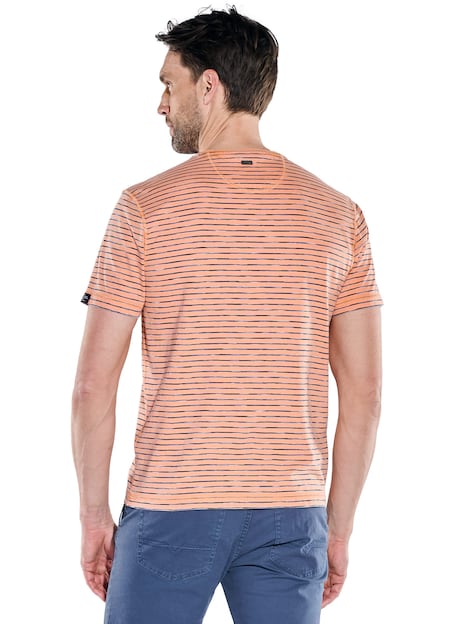 Herren Rundhals T-Shirt mit Brusttasche , Orange