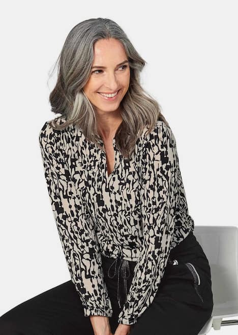 Elegantes Blusenshirt mit V-Ausschnitt