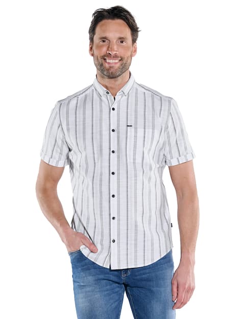 engbers Herren Kurzarm-Hemd gemustert , Hellgruen