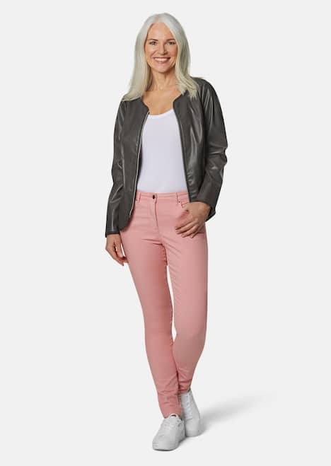 Ausdrucksstarke Lederimitatjacke mit supersoftem Griff