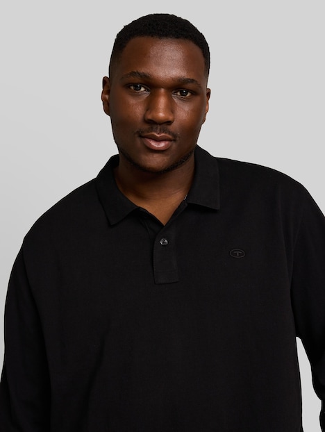 Langarm Piqué Poloshirt