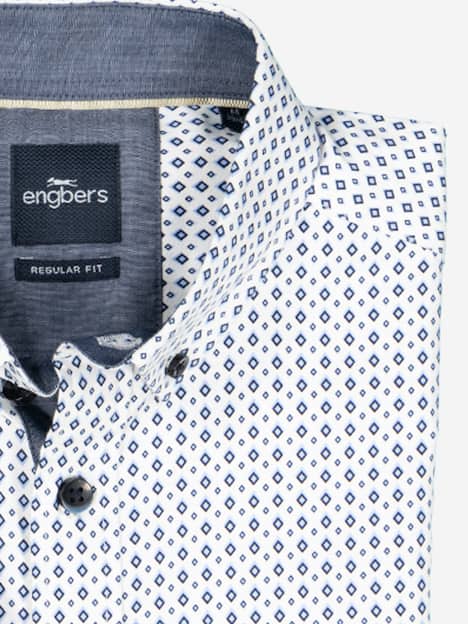 engbers Herren Langarm-Hemd gemustert , Hellblau