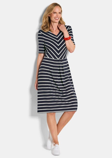 Viskosekleid im Streifen-Look