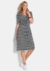 Viskosekleid im Streifen-Look
