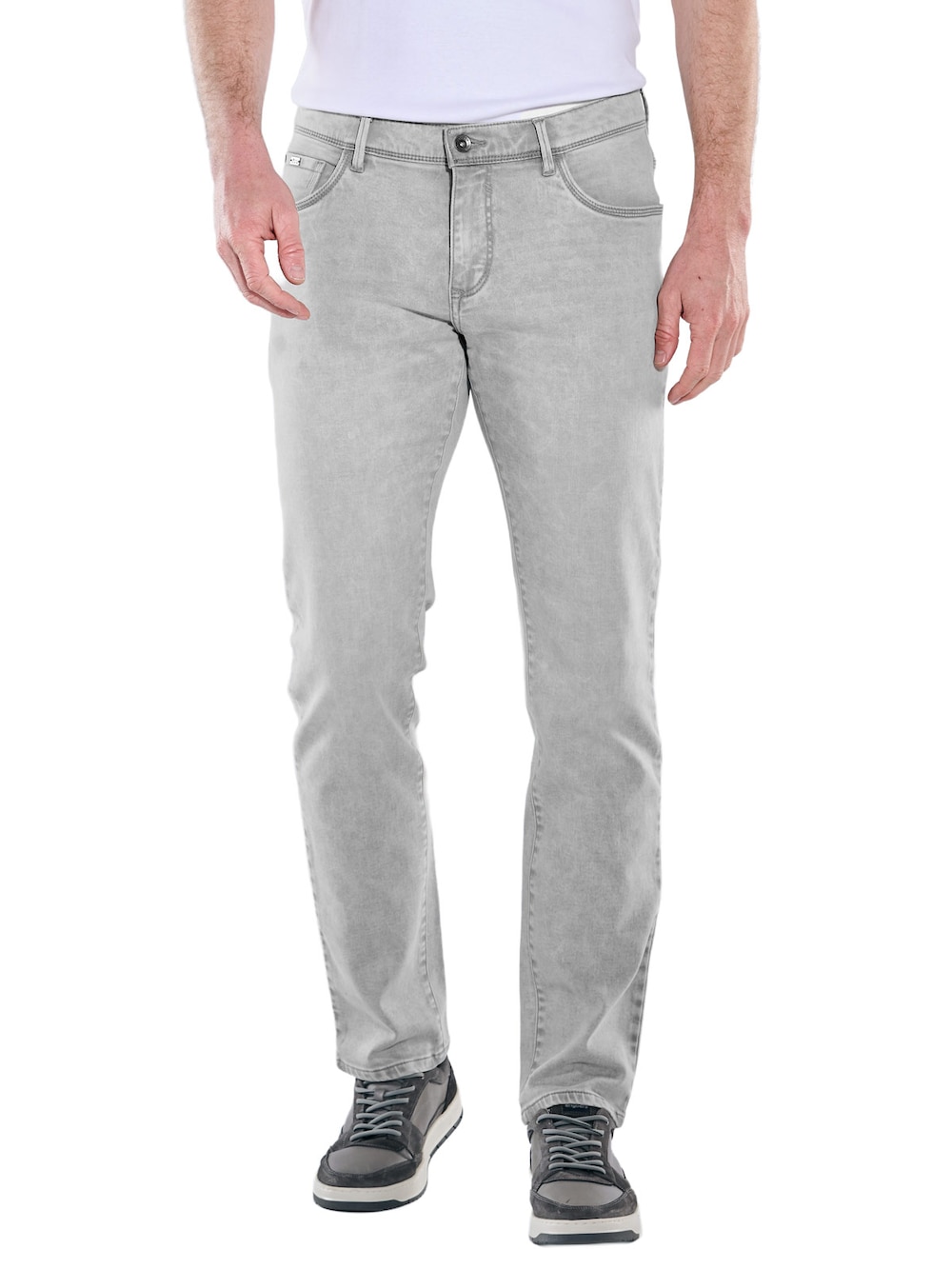 Herren Jeans 5-Pocket Superstretch , Hellgrau