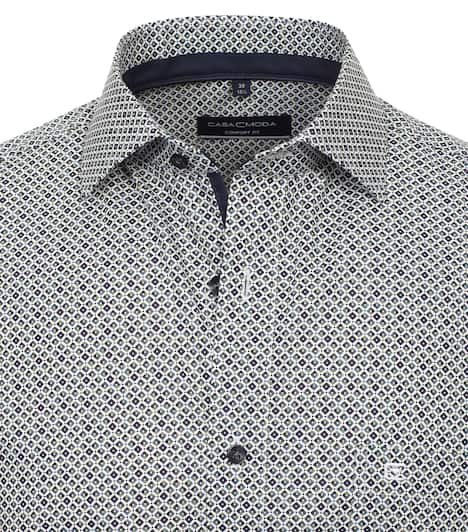 Businesshemd Kurzarm Print Comfort Fit