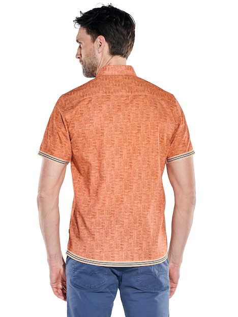 Herren Baumwoll-Hemd mit Kontrastdetails , Orange